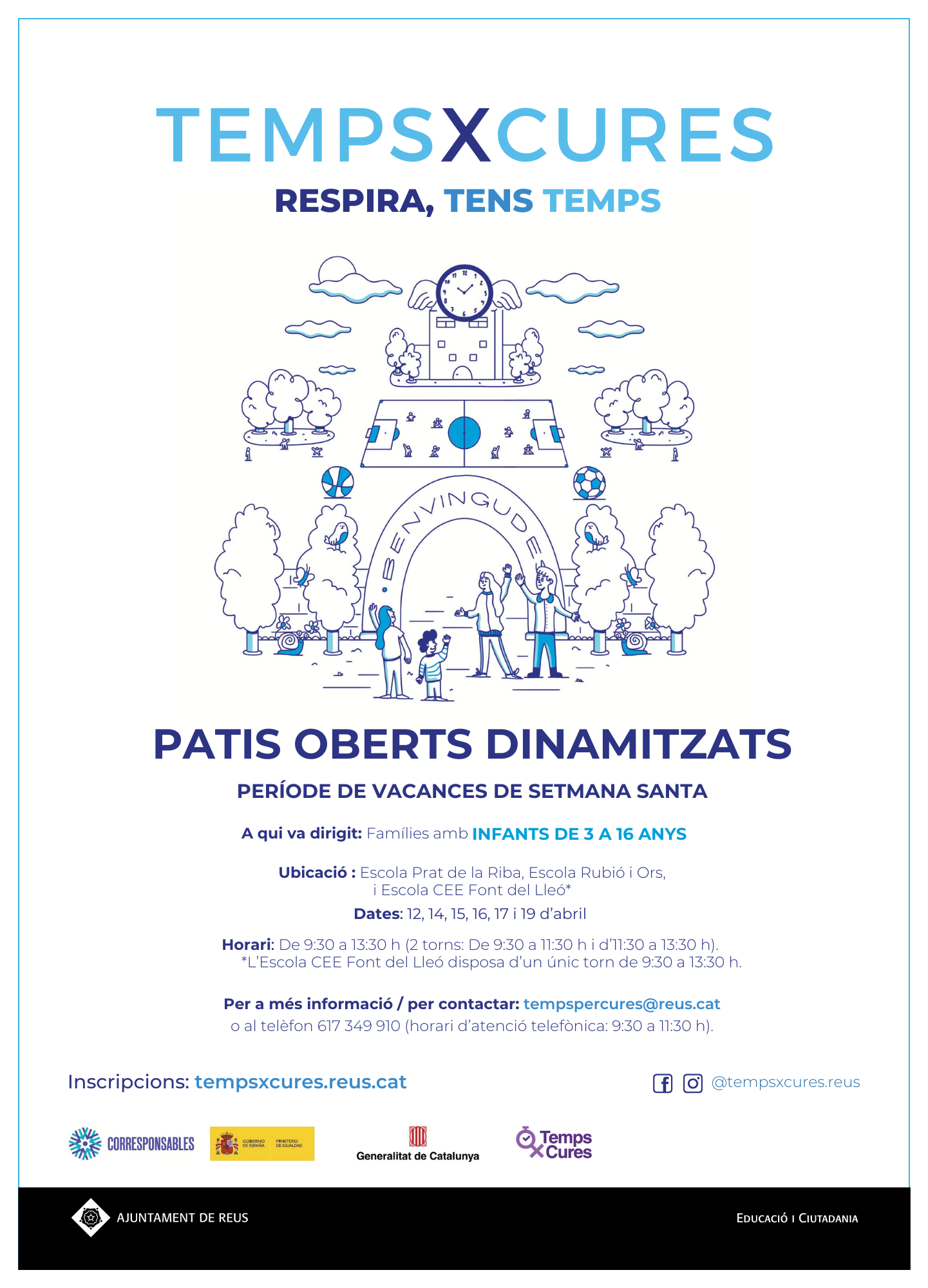 Cartell Patis Oberts Dinamitzats Setmana Santa 2025