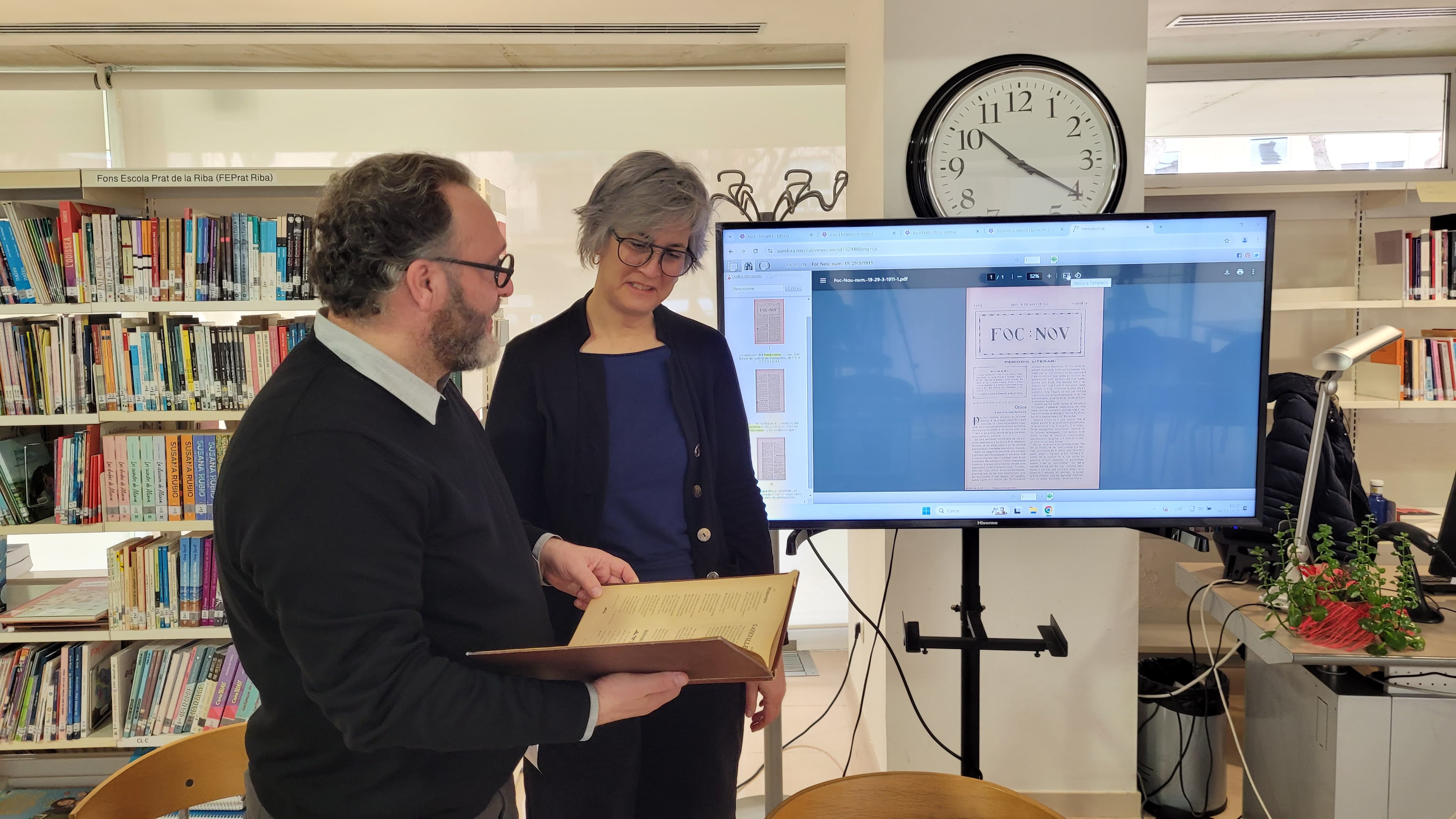 Presentació Hemeroteca Històrica Local i Balanç 2024 Biblioteques Municipals de Reus a la Xavier Amorós