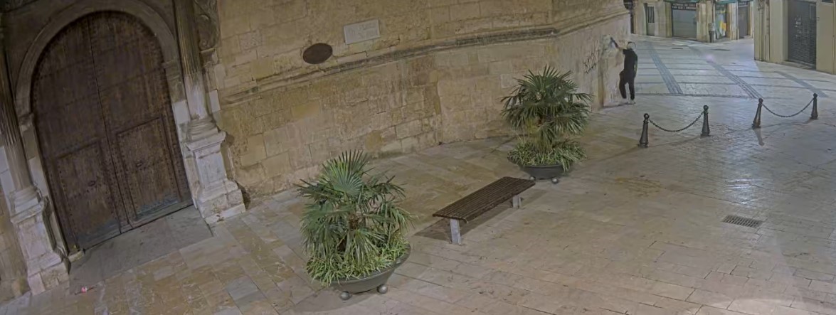 L'autor de la pintada a la Prioral de Sant Pere