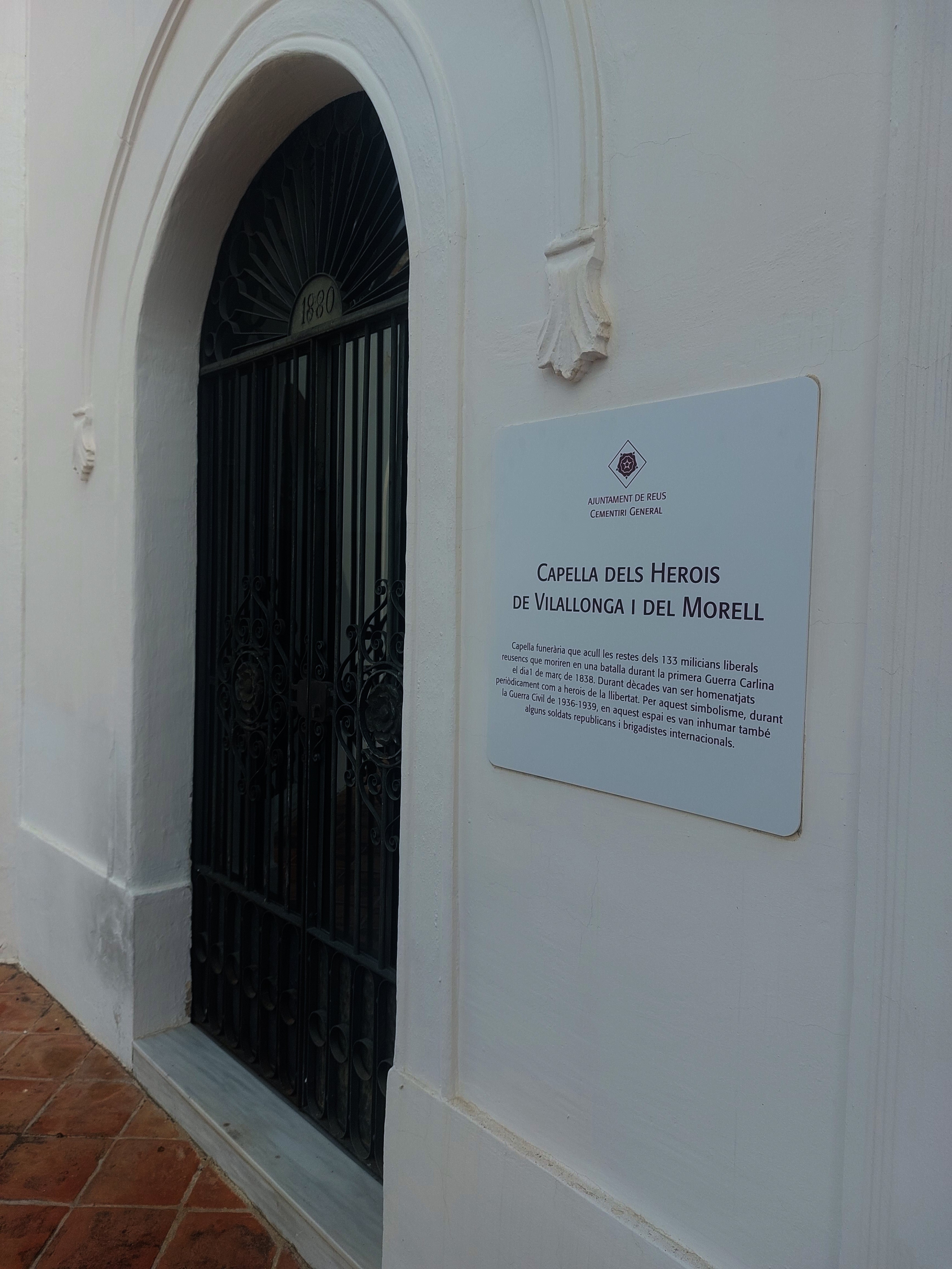 Capella dels herois de Vilallonga i del Morell