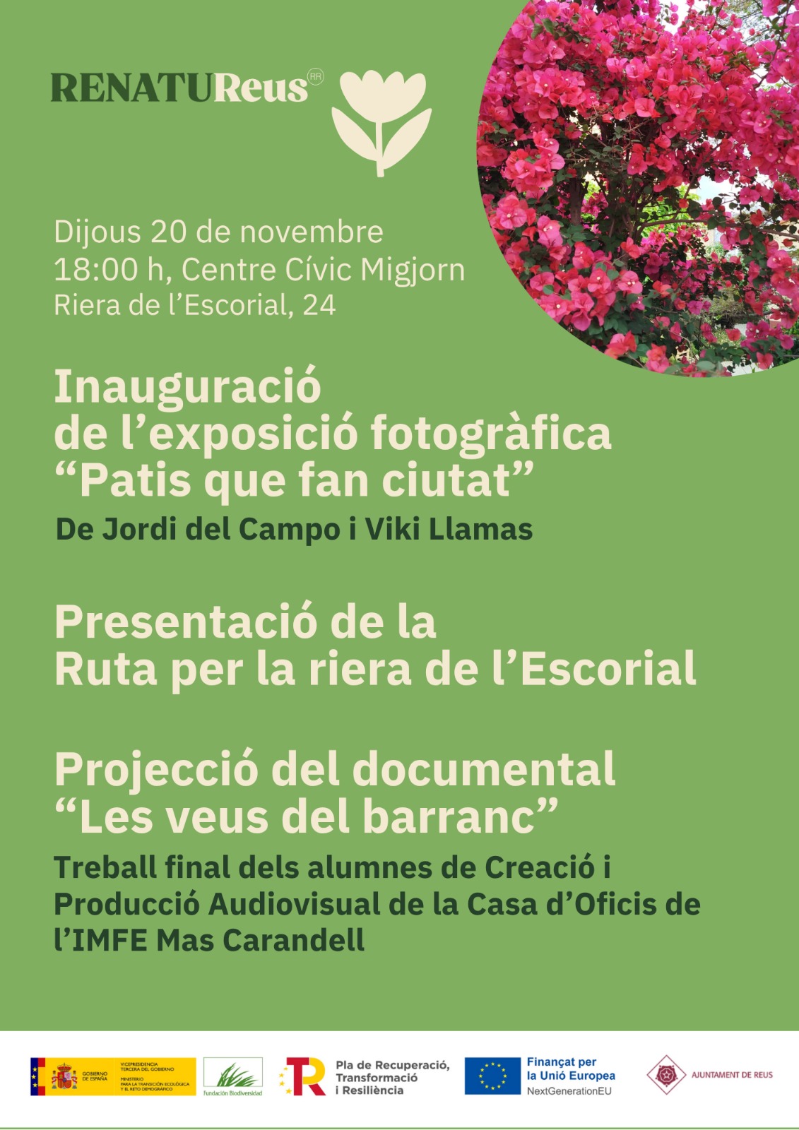 Cartell de l’exposició “Patis que fan ciutat”