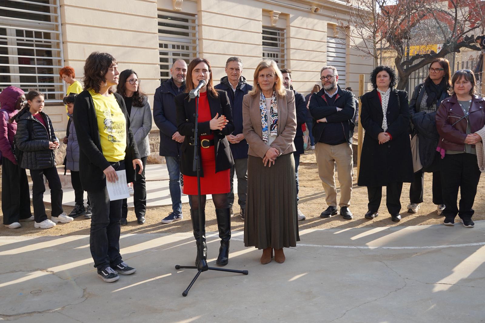 Inauguració del refugi climàtic de l'escola Pompeu Fabra
