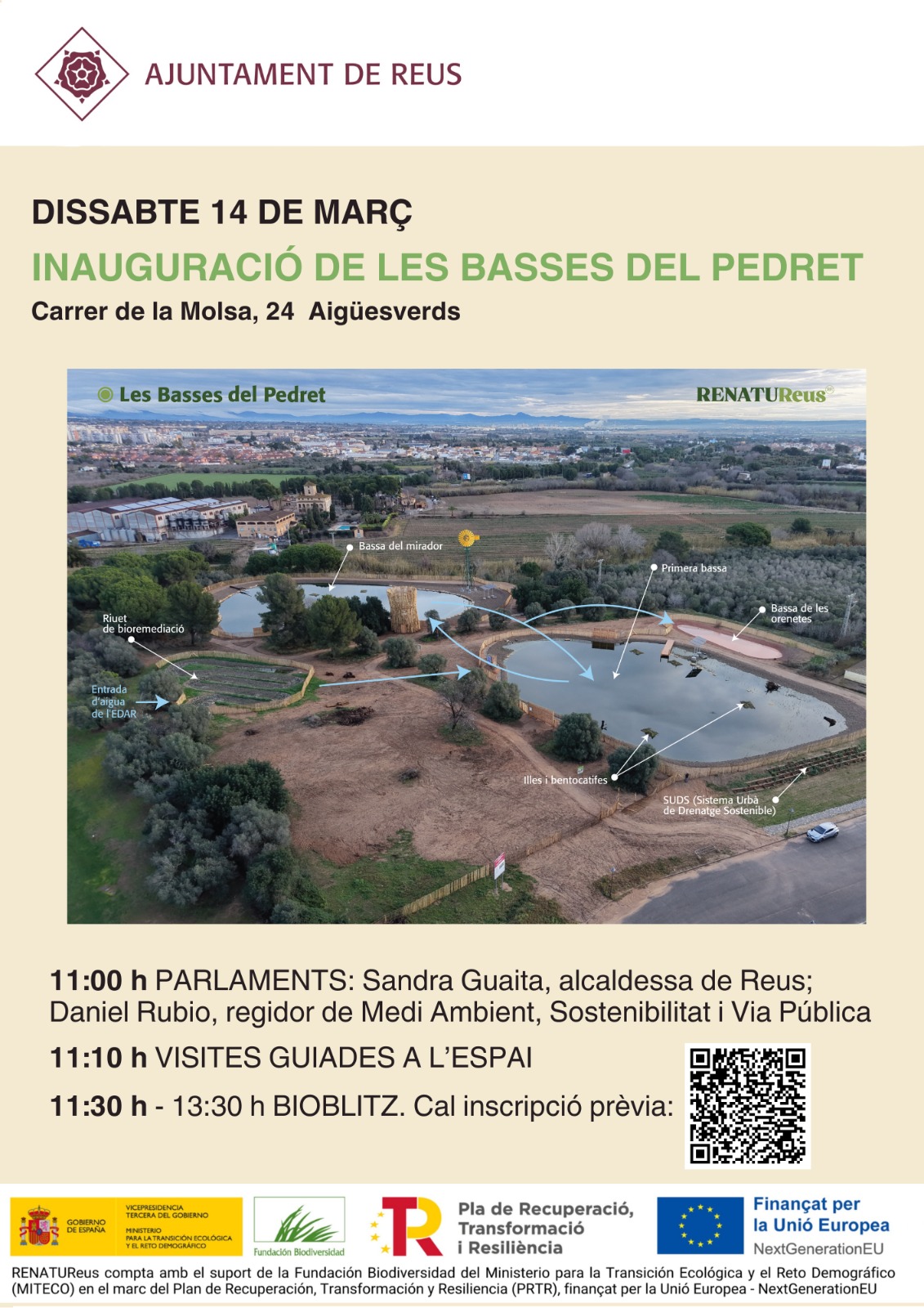 Cartell inauguració basses