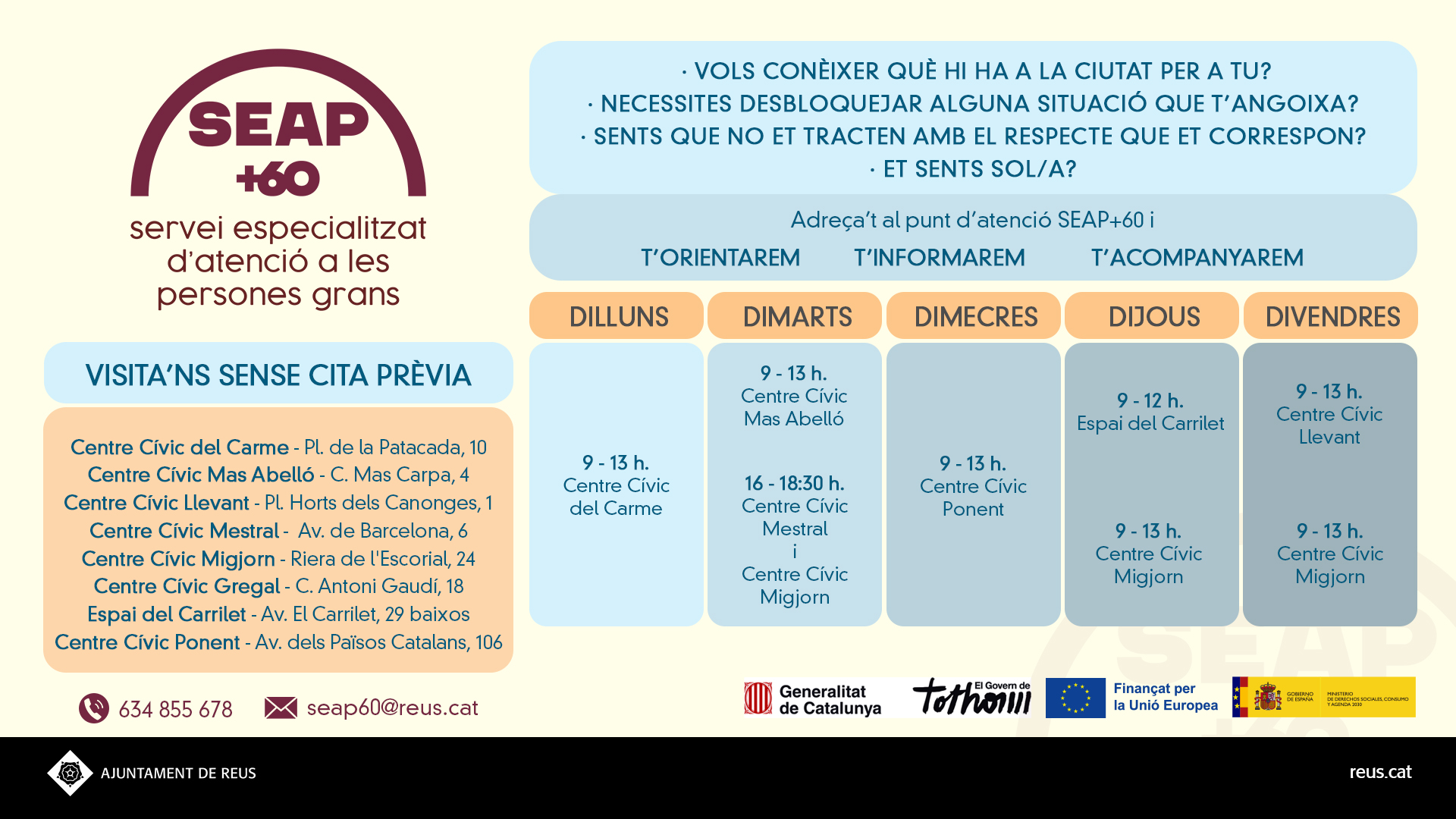 Cartell Serveis SEAP+60